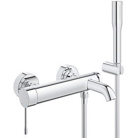 Grohe Essence Wall Mounted Bath Shower Mixer and Kit - 33628001 Large Image