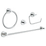 Grohe Essentials 4-Piece Bathroom Accessories Set - 40823001 Large Image