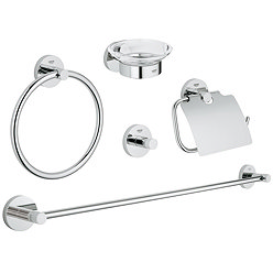 MODONA 6200-A Four Piece Bathroom Accessories Set Chrome
