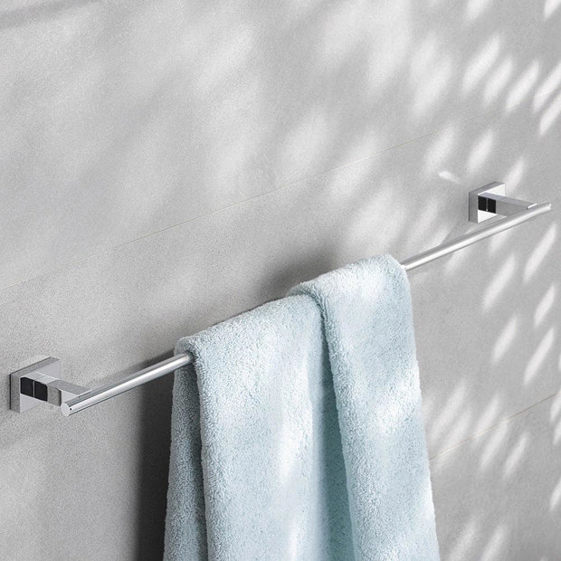 Grohe Essentials Cube 600mm Towel Rail Victorian Plumbing.co.uk