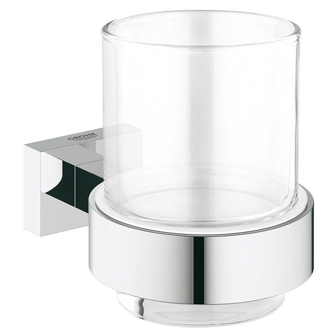 Grohe Essentials Cube Glass Tumbler with Holder - 40755001 Large Image