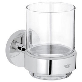 Grohe Essentials Glass Tumbler with Holder - 40447001 Medium Image