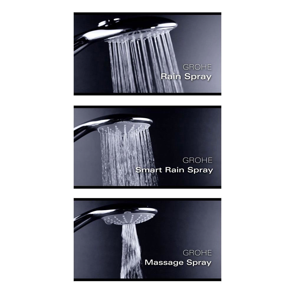 Grohe Euphoria 110 Massage Shower Handset with 3 Spray Patterns - 27221000 Profile Large Image