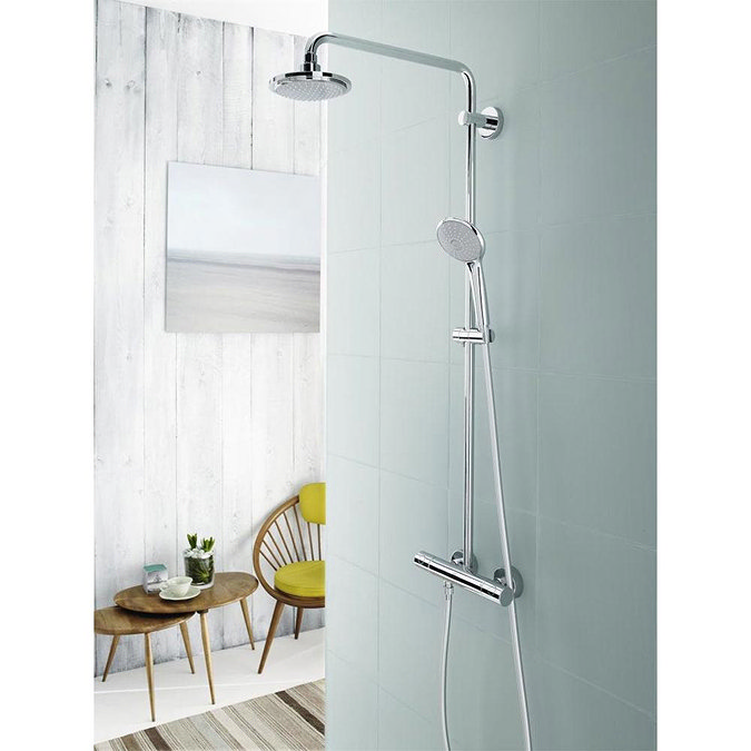 Grohe Euphoria 180 Shower System Thermostatic Shower Mixer and Kit - 27420001 Profile Large Image