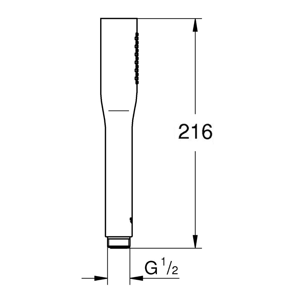 Grohe Euphoria Cosmopolitan Single Function Handset - Supersteel