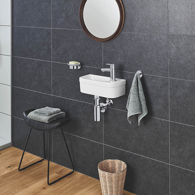 Grohe Euro 370mm 1TH Compact Right Hand Wall Hung Basin - 39327000  Feature Large Image
