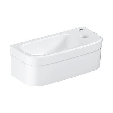 Grohe Euro 370mm 1TH Compact Right Hand Wall Hung Basin - 39327000  Profile Large Image