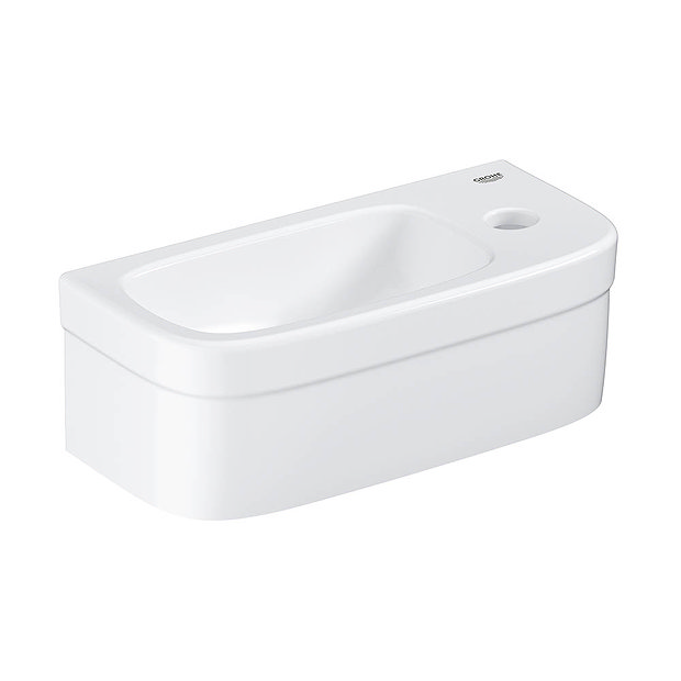 Grohe Euro 370mm 1TH Compact Right Hand Wall Hung Basin - 39327000 Large Image