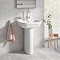 Grohe Euro Ceramic 550mm 1TH Basin + Full Pedestal Profile Large Image
