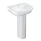 Grohe Euro Ceramic 600mm 1TH Basin + Full Pedestal Large Image