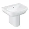 Grohe Euro Ceramic 600mm 1TH Basin + Half Pedestal Large Image