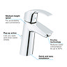 Grohe Euro Ceramic 600mm Complete Basin Package (Euro Smart Tap + Waste Included)  Profile Large Ima