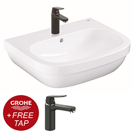 Grohe Euro Ceramic Complete Tap and Basin Package Medium Image