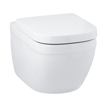 Grohe Euro Ceramic Rimless Wall Hung Toilet with Soft Close Seat