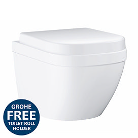 Grohe Euro Compact Rimless Wall Hung Toilet with Soft Close Seat