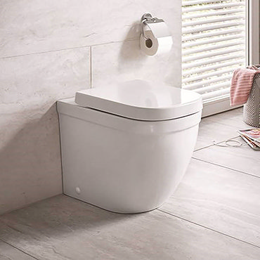 Grohe Euro Rimless Back to Wall Toilet with Soft Close Seat + FREE QUICKFIX TOILET ROLL HOLDER