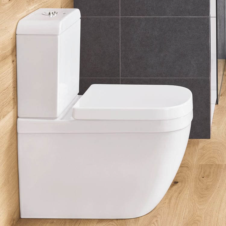 Grohe Euro Rimless Close Coupled Toilet with Soft Close Seat  In Bathroom Large Image