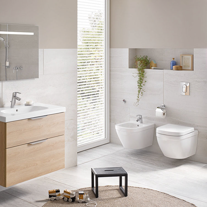 Grohe Euro Wall Hung Bidet Package (Tap + Waste Included)  Standard Large Image