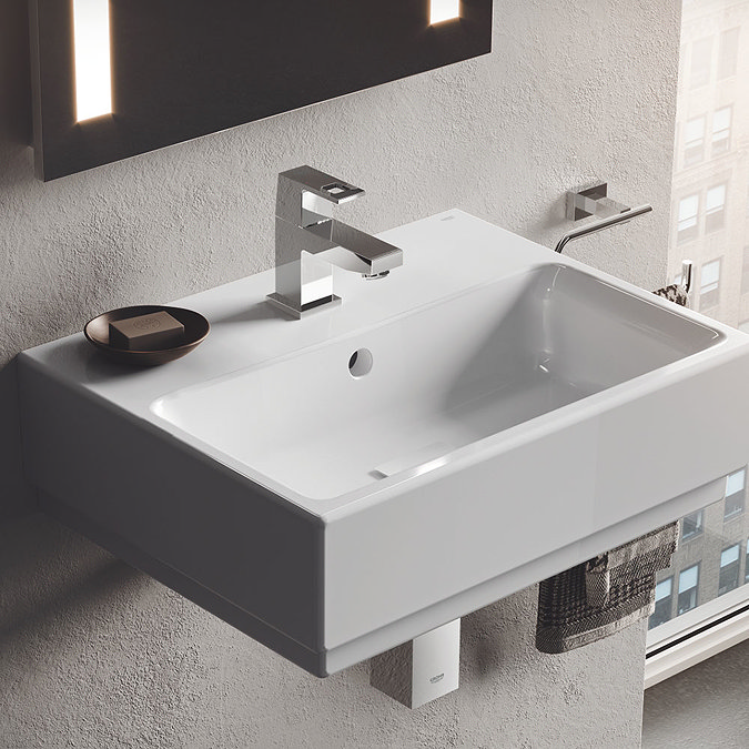 Grohe Eurocube Basin Pillar Tap - 23137000 In Bathroom Large Image