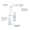Grohe Eurocube High Spout Basin Mixer with Pop-up Waste - 23135000 Feature Large Image