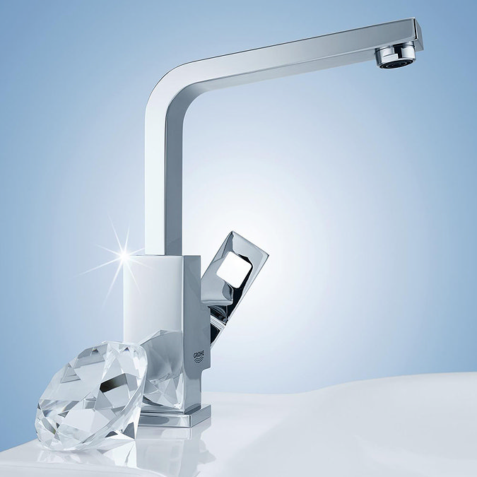 Grohe Eurocube High Spout Basin Mixer with Pop-up Waste - 23135000 In Bathroom Large Image