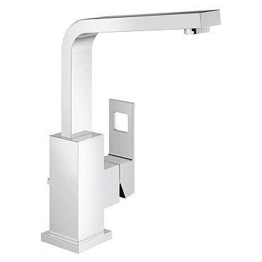 Grohe Eurocube High Spout Basin Mixer with Pop-up Waste - 23135000 Profile Large Image