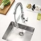 Grohe Eurocube Professional Kitchen Sink Mixer - SuperSteel - 31395DC0  Profile Large Image