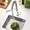 Grohe Eurocube Professional Kitchen Sink Mixer - SuperSteel - 31395DC0  Feature Large Image
