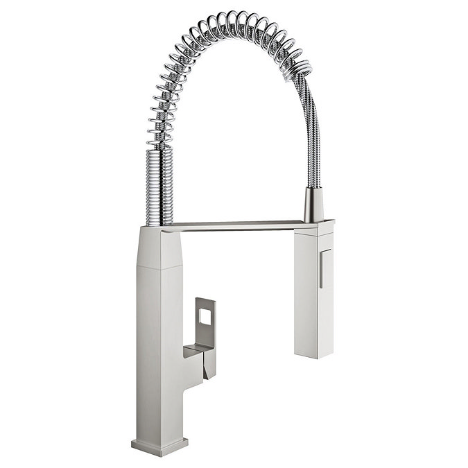 Grohe Eurocube Professional Kitchen Sink Mixer - SuperSteel - 31395DC0 Large Image