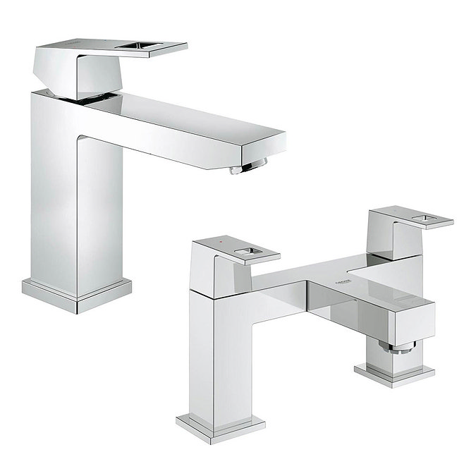 Grohe Eurocube Tap Package (Bath + Basin Tap) Large Image