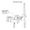 Grohe Eurocube Wall Mounted Bath Shower Mixer and Kit - 23141000  Profile Large Image