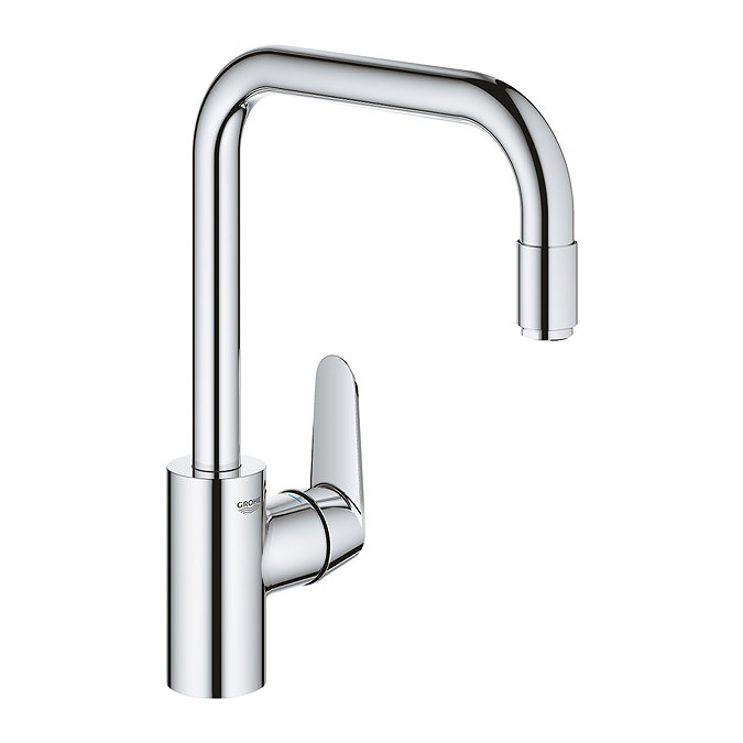 Grohe Eurodisc Cosmopolitan Single-Lever Kitchen Sink Mixer with Pull Out Spray - 31122004 Large Ima