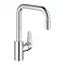 Grohe Eurodisc Cosmopolitan Single-Lever Kitchen Sink Mixer with Pull Out Spray - 31122004 Large Ima