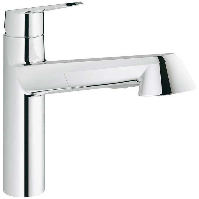 Grohe Eurodisc Cosmopolitan Kitchen Sink Mixer with Pull Out Spray - 32257002 Large Image