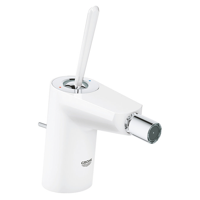 Grohe Eurodisc Joy Bidet Mixer with Pop-up Waste - Moon White - 24036LS0 Large Image