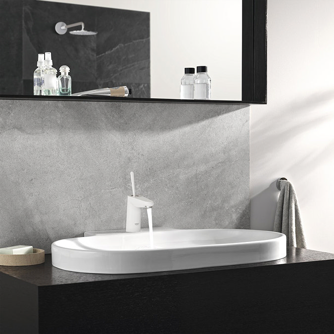 Grohe Eurodisc Joy Mono Basin Mixer with Pop-up Waste - Moon White - 23425LS0 Standard Large Image