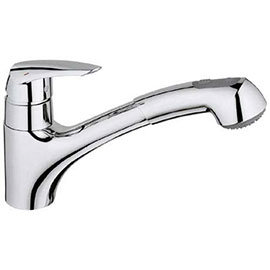 Grohe Eurodisc Kitchen Sink Mixer with Pull Out Spray - 32257001 Medium Image