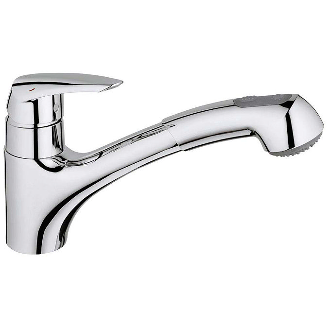 Grohe Eurodisc Kitchen Sink Mixer with Pull Out Spray - 32257001 Large Image
