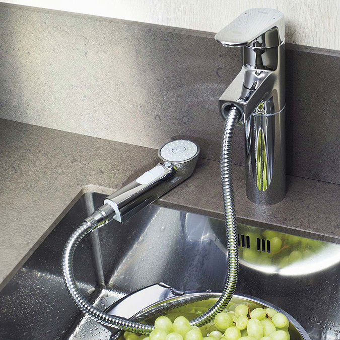 Grohe Europlus Kitchen Sink Mixer with Pull Out Spray - 33933002  Feature Large Image