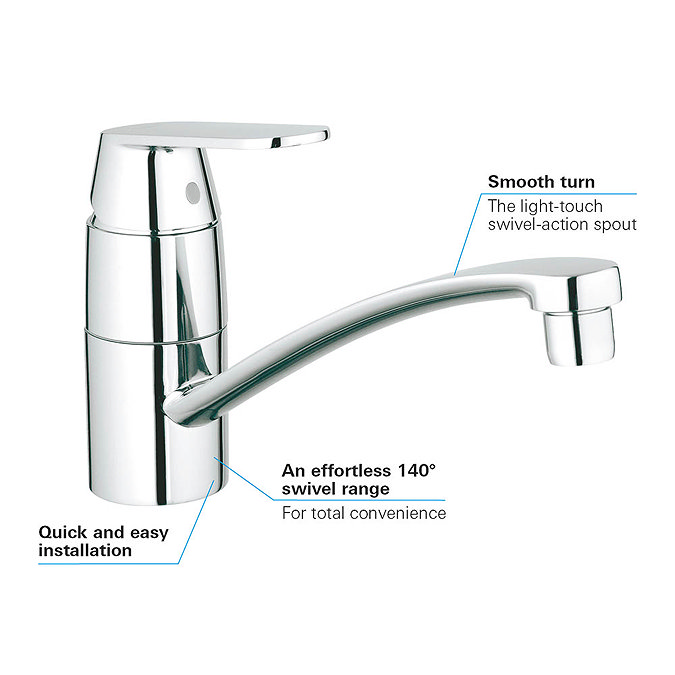 Grohe Eurosmart Cosmopolitan Kitchen Sink Mixer - 32842000  In Bathroom Large Image