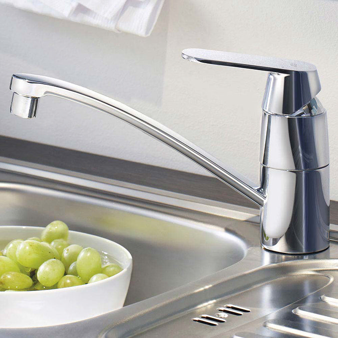Grohe Eurosmart Cosmopolitan Kitchen Sink Mixer with Shut-Off Valve - 31161000  Profile Large Image