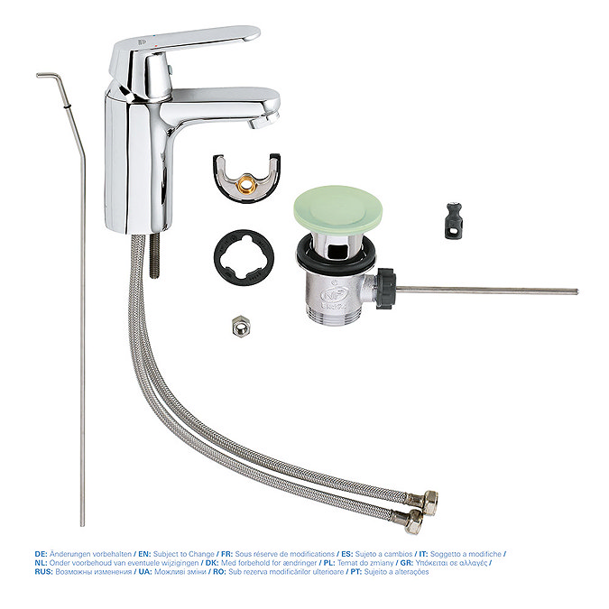 Grohe Eurosmart Cosmopolitan Mono Basin Mixer with Pop-up Waste - 32825000  Feature Large Image