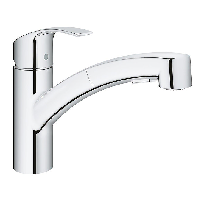 Grohe Eurosmart Kitchen Sink Mixer with Pull Out Spray - Chrome - 30305000 Large Image