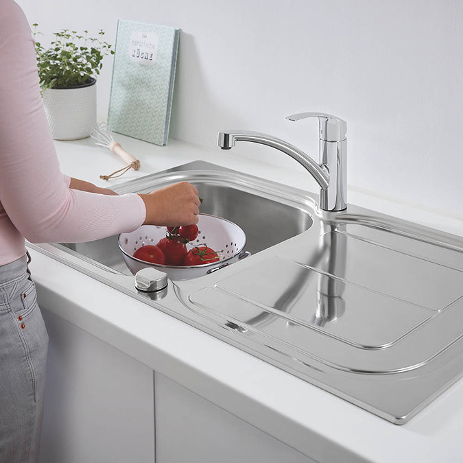 Grohe Eurosmart Stainless Steel Kitchen Sink & Tap Bundle - 31565SD0 Profile Large Image