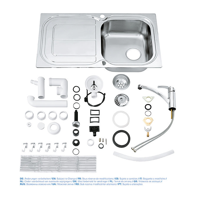 Grohe Eurosmart Stainless Steel Kitchen Sink & Tap Bundle - 31565SD0  additional Large Image