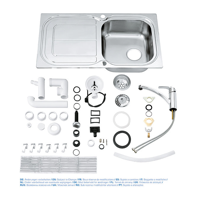 Grohe Eurosmart Stainless Steel Kitchen Sink & Tap Bundle - 31565SD0 additional Large Image