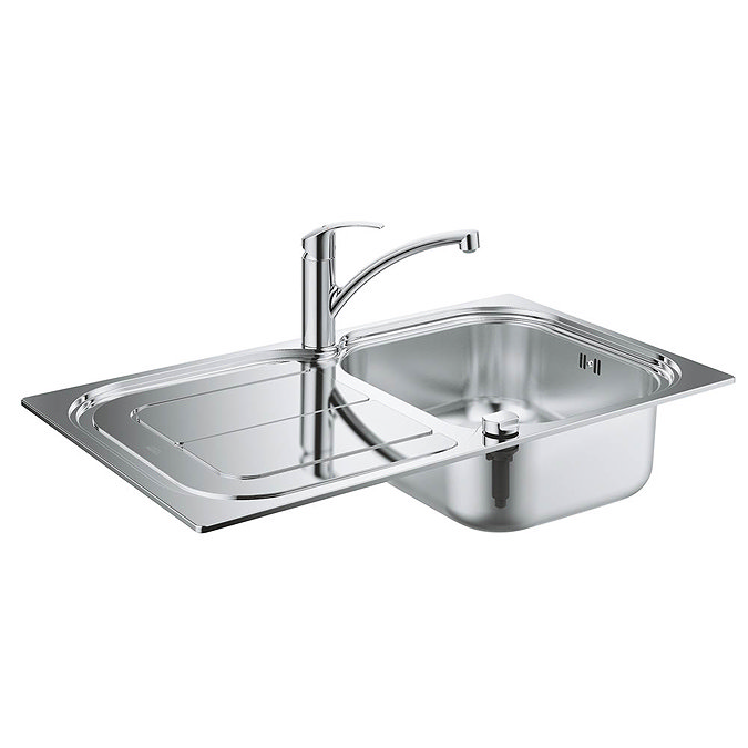 Grohe Eurosmart Stainless Steel Kitchen Sink & Tap Bundle - 31565SD0 Large Image