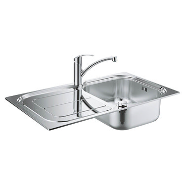 Grohe Eurosmart Stainless Steel Kitchen Sink & Tap Bundle - 31565SD0  Profile Large Image
