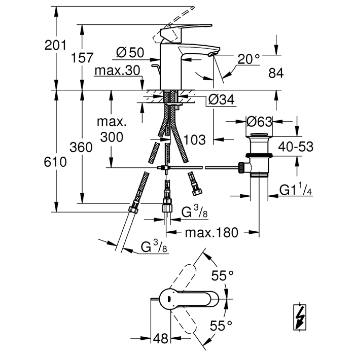 Grohe Eurostyle Cosmopolitan Basin Mixer