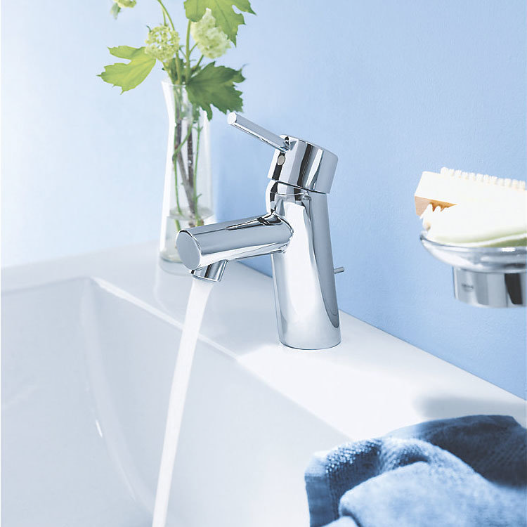 Grohe Feel Mono Basin Mixer with Pop-up Waste - 23833000 Profile Large Image